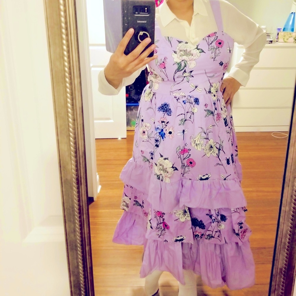 Floral Lavender MIDI Gown